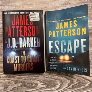 James Patterson Escape and The Coast To Coast Murders Paperback Books
